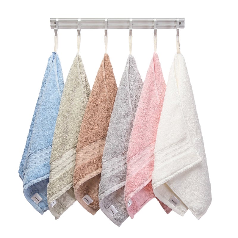 Leisofter Soft & Absorbent Cotton Hand Towels for Bathroom(Grey, 2-Pack, 14" x 29") - Multipurpose Towels for Bath, Gym and Spa with Hanging Loop - Image 3